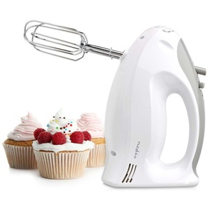 Batteur sur socle 200W 5 vitesses avec fonction turbo et fouets et crochets pétrisseurs pour la pâtisserie - Product Image 1