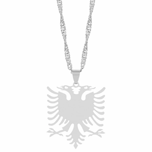 Collana di alta qualità in acciaio inox 316 <span class=keywords><strong>L</strong></span> nuova Albania Eagle ciondolo collana di vendita calda gioielli albanese - Product Image 5
