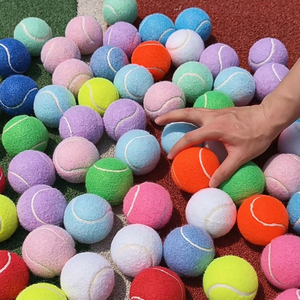 Cheng Yi Colored Macaron <b>Tennis</b> <b>Balls</b> High-Elasticity Rubber Training Beginner Sports <b>Pink</b> Blue Purple - Product Image 1