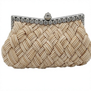 Wholesale Fashion Rhinestone White Bridal <b>Red</b> Evening Silk Envelope Clutch Bag for Women Wedding with Crystal Durable & Portable - Product Image 3
