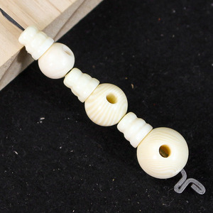 Resin Imitation Ivory Round Beads 18mm Three-Way Pagoda Shape For DIY Bracelet Accessories <b>Kits</b> - Product Image 2