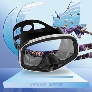 Mergulho Livre Mergulho e Snorkeling Goggles Mask Full Face Scuba Mask com Válvula de Dreno Visão Ampla Adequado para Adultos - Product Image 2