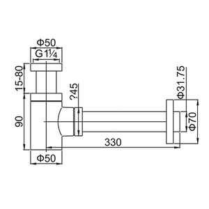 Aifol hiện đại Vòng P-trap phòng tắm 1 "1/4 ptrap <span class=keywords><strong>Brass</strong></span> lưu vực chất thải chai P Trap <span class=keywords><strong>Siphon</strong></span> cho bồn rửa - Product Image 5