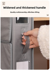<b>Bed</b> Sheet Organizers <b>Storage</b> Foldable Box for Linen Closet Bedding Set Containers for Blanket Comforter Pillow Cube with Window - Product Image 2
