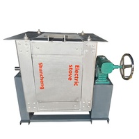 Horno de inducción de fundición de cobre y acero inoxidable de frecuencia media personalizado de fábrica Shuncheng 10kW 380V alta productividad