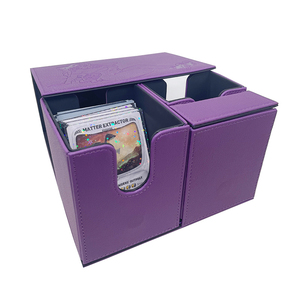 Caja de almacenamiento de cuero Yugioh para cartas, estuche de almacenamiento para juegos de mesa y dados - Product Image 4