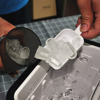Máquina para hacer hielo en encimera para apartamento y cocina con función de autolimpieza