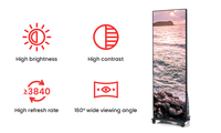 Affichage LED vertical de fenêtre d'affichage numérique portable 4k media player poster