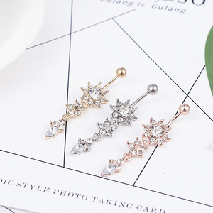 2025 Fashion perfetto <span class=keywords><strong>ombelico</strong></span> pendente in <span class=keywords><strong>oro</strong></span> pancia <span class=keywords><strong>Piercing</strong></span> fiore di cristallo gioielli per il corpo <span class=keywords><strong>ombelico</strong></span> anelli <span class=keywords><strong>Piercing</strong></span> per le donne - Product Image 5