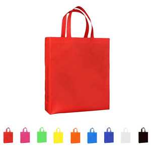 Polyester fourre-tout écologique promotionnel personnalisé jaune, sacs à provisions pliants non tissés avec poignée de mariage en PP/ - Product Image 3