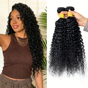 Extensions de cheveux humains indiens 100% naturels, 10 à 40 pouces, boucles Jerry, naturelles et sans nœuds - Product Image 2