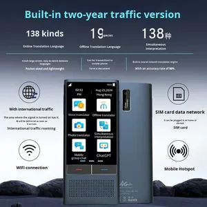Traducteur intelligent transfrontalier HD Z6 avec écran IPS, prenant en charge les langues vietnamienne, russe, <span class=keywords><strong>mongole</strong></span>, traduction hors ligne précise, données Vsim - Product Image 2