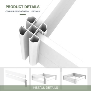 Fentech 4x4 Blanc <span class=keywords><strong>pas</strong></span> <span class=keywords><strong>cher</strong></span> en gros en plastique vinyle pvc lit de jardin <span class=keywords><strong>surélevé</strong></span> pour légumes - Product Image 5