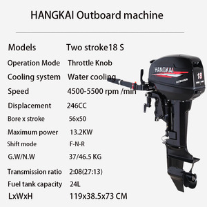 Bán Buôn Giá 2-Đột Quỵ 15HP 18HP 9.9HP Xăng Động Cơ Phía Ngoài 2-Xi Lanh Thiết Kế Với Nhôm Hull Cho Câu Cá - Product Image 2