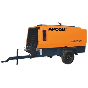 13bar 160kw 215HP portátil de tornillo compresor de aire diesel 650cfm HG650-13C