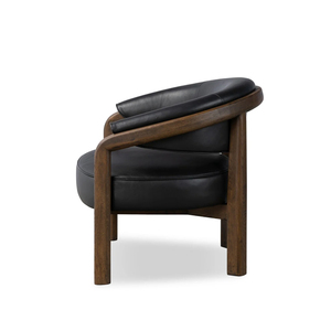 <span class=keywords><strong>Fauteuil</strong></span> inclinable rétro d'hôtel contemporain Salon en bois Sièges en <span class=keywords><strong>cuir</strong></span> noir Chambres à coucher modernes Lounge <span class=keywords><strong>Club</strong></span> Accent Chair - Product Image 5