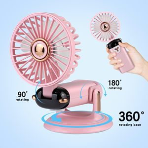 Portable Wearable <b>Neck</b> <b>Fan</b> Pink Rechargeable Battery Operated Digital Display Three Speed Silent Cooling <b>Fan</b> for Home Outdoor - Product Image 2