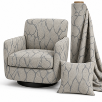 Tissu textile tissé jacquard pour canapé, motifs abstraits pour la décoration de la maison