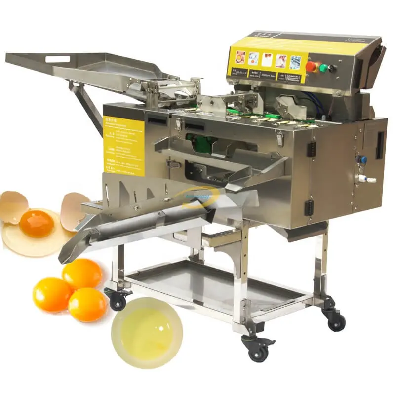 एकल पंक्ति 2700 पीसी क्षमता अंडे की योक अंडे की सफेद ब्रेकिंग मशीन/sss304 2 पंक्तियों अंडे की योक तरल विभाजक