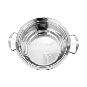 Soup <b>Pot</b> Stainless Steel Thickened Double Handle <b>Induction</b> Compatible Multi Layer Bottom European Style - Product Image 3