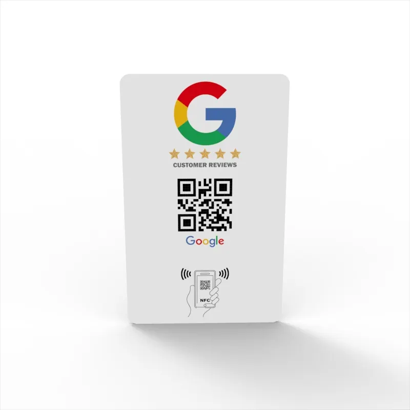 Stampa personalizzata silone Google recensioni carta PVC smart NFC RFID Ntag213 chip 216 215 NFC Google play gift card