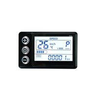 Compteur de vitesse électrique S866 Écran LCD 24V 36V 48V Panneau de commande pour scooter électrique avec prise SM Remplacement pour vélos électriques