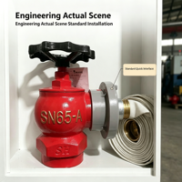Vanne de raccordement d'incendie intérieure en fonte de type angle SN65 pour système de lutte contre l'incendie à conduite humide de protection incendie des bâtiments