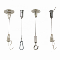 Kits de suspension de luminaire pour grille de plafond acoustique, avec câbles en acier pour éclairage suspendu