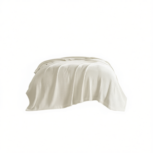 Couverture de lit en coton Db, tissée, rectangulaire, minimaliste, unie, toutes saisons, lavable en machine - Product Image 1