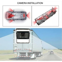 Cámara de Reversa Gran Angular de 170 Grados, Impermeable IP68, con 18 LED de Visión Nocturna, Monitor de Seguridad Trasero para Autobús, Camión, Furgoneta