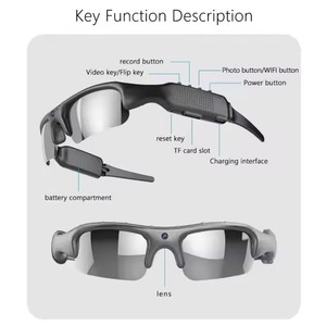 Lunettes de Soleil Caméra Connectées HD pour Sport, Enregistrement Vidéo - Product Image 6
