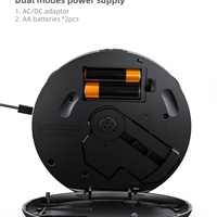 Huipu CD-11A Tragbarer Rutschfester Stoßfester Schwarzer Discman Musikplayer USB-Display Fernbedienung Lautsprecher-Kompakter CD-Player