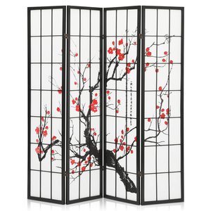 Séparateur de pièce Shoji à 4 panneaux Séparation de la salle de confidentialité personnalisée et pliante Écran <span class=keywords><strong>en</strong></span> <span class=keywords><strong>bois</strong></span> pour bureau à domicile - Product Image 1
