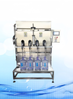 Machine à bouteilles d'eau semi-automatique à 4 têtes de 19 litres, machine à bouteilles de 5 gallons pour eau pure, bière, savon liquide, lait, aliments en plastique