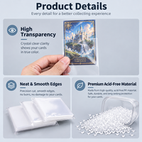 Porte-cartes magnétique 55PT, étui protecteur en PP ultra transparent sans acide, coins diamantés pour cartes à collectionner
