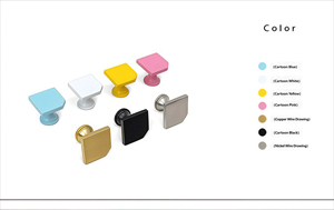 Cartoon-Macaron-farbige quadratische Einzellochgriffe – Kinderzimmerknöpfe für Kleiderschrank/Schublade/Schrank/Tatami-Möbel - Product Image 6