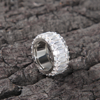 Bague carrée en or plaqué 18 carats avec zircon cubique pour femmes, hommes et unisexe, bijoux de haute qualité avec zirconium baguette, style hip-hop 2025