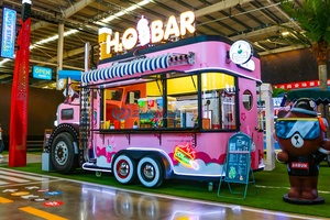 Food Cart for Sale Mobile Fruit and Drink Vending <b>Trailer</b> Mobile Food Cart with Refrigerator - Product Image 5