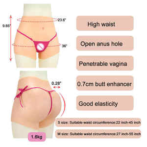 Zachte Siliconen Nep <span class=keywords><strong>Pussy</strong></span> Broek Doordringbaar Insertable Boxer Man Naar Vrouw Nep <span class=keywords><strong>Vagina</strong></span> Broek Voor Crossdresser Shemale Transgender - Product Image 2