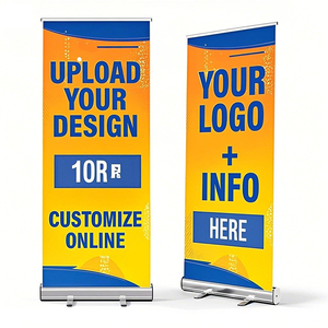 Custom Digital Printing Wide Base Flex Roll-up Banner Stand Wind-Resistant Wind-Resistant Advertising Promotion Price