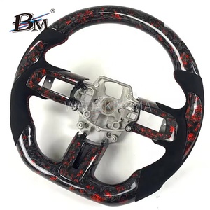 BM pour Ford Mustang 2015/<span class=keywords><strong>2016</strong></span>/2017 personnalisable rouge CarbonFiber Sport intérieur 100% forgé PU JDM voiture avec direction MNodified <span class=keywords><strong>Wh</strong></span> - Product Image 1