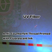 Chaofa Papier à fil de sécurité UV personnalisé, filé à la fibre, pour étiquettes de marque, étiquettes inviolables, emballages sécurisés et factures