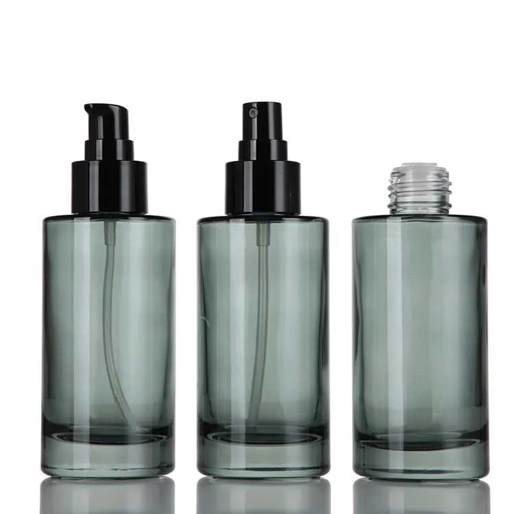 Empty 40/100/120ml Round Thick Bottom Glass Facial Fine Spray Bottle, Good Quality Mist Container for Moisturizing water