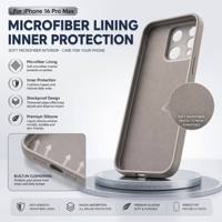 Casing HP Premium Soft Matte Magnetic Liquid Silicone Warna Solid Anti Benturan untuk 16 Pro Max Anti Gores Slim Fit