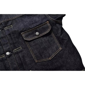16 OZ Custom Men's Fashion <strong>Denim</strong> Factory Heavy Raw Selvedge <strong>Denim</strong> <strong>Jacket</strong> Custom Logo <strong>Red</strong> Selvedges Jeans <strong>Jacket</strong> Men - Product Image 4