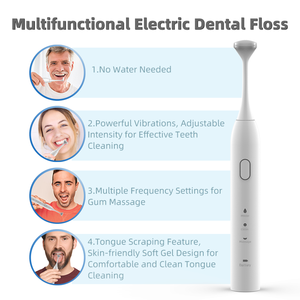 Personal Home Use Oral Hygiene Teeth <b>Cleaning</b> <b>Tools</b> Portable Electric Floss Pick Teeth Tongue Scraper for Teeth Whitening - Product Image 3