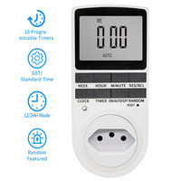 BR Plug Electronic Digital Timer Switch Socket Temporizador de cocina Salida Programable Timing Socket Control