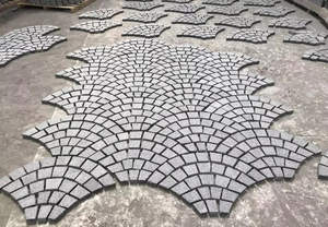 G603 G654 Gris Granit Pavé Poli Design Moderne pour le Pavage Extérieur Modèle en Forme d'Éventail pour la Conduite Chemin Pavé de Jardin - Product Image 2