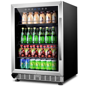 Réfrigérateur à vin encastrable sous table avec porte vitrée, en acier inoxydable, pour boissons, vin rouge et vin de fruits - Product Image 4