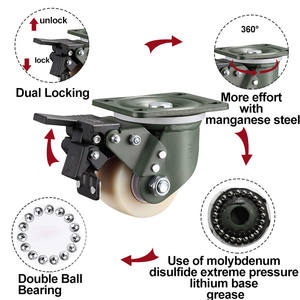 YTOP 2 "Super-Hochlast rollen aus weißem <span class=keywords><strong>Nylon</strong></span> 50mm Hochleistungs-Industrie-<span class=keywords><strong>Nylon</strong></span> rollen - Product Image 3
